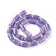 Lepidolita natural / hebras de perlas de piedra de mica púrpura G-F653-21-2