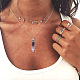 Fashewelry 12pcs bullet pendentifs améthyste naturelle G-FW0001-11-6