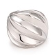 304 Stainless Steel Textured Chunky Ring RJEW-B040-21B-P-2