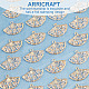 Arricraft プラスチック メタル enlaced ペンダント  ファン  ゴールドカラー  29x42.5x3.5mm  60個/箱 KY-AR0001-16-4