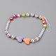 Acrylic Heart Beaded Mobile Straps HJEW-WH0011-35-1
