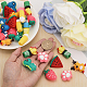 CHGCRAFT 30Pcs 10Styles Knitting Needle Stoppers Knitting Needle Point Protectors Including Cactus Animal Fruit Shapes for Knitting Crochet Supplies AJEW-CA0003-98-4