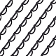 BENECREAT 1.1 Yard Black Corset Loops for Corset Lacing SRIB-WH0024-02-1