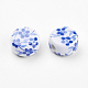 Handmade Printed Porcelain Plum Flower Ceramic Beads X-PORC-Q177-12mm-3-2