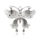 Antikes Silber überzogene Legierung Emaille Schmetterling Anhänger ENAM-E281-05AS-2