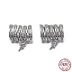 Rhodium Plated 925 Sterling Silver Pendant Bails STER-L057-087P-1