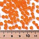ガラスシードビーズ  つや消し色  ラウンド  オレンジ  4mm  穴：1~1.5mm  約4500個/ポンド SEED-A008-4mm-M9-3