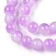 Backen gemalt Nachahmung Jade Glas runden Perle Stränge DGLA-N003-10mm-04-3