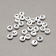 Perles de lettre à trous horizontaux acryliques blanches et noires SACR-Q101-01-1