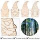 GORGECRAFT 20 Pieces Christmas Wooden Gnome Hanging Ornaments Cutouts Slices Elf Wooden Decoration Santa Claus Wooden Ornaments Set for DIY Craft Making Painting DIY-GF0005-63-4