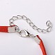 Bracelets en alliage à double lien coeur pour la Saint Valentin BJEW-JB01530-03-3