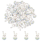 DICOSMETIC 50Pcs Resin Rabbit Charms Easter Theme Charms Rabbit with Eggshell Pendant Charms Mini White Animal Charms with 2mm Iron Loops for DIY Ornaments Necklace Bracelet Keychain Crafting RESI-DC0001-03-1