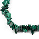 Bracelets extensibles en perles de malachite synthétique BJEW-S143-34-3