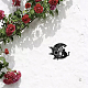 Creatcabin gatto nero luna arte da parete girasole decorazione in metallo sculture da parete gotico decorativo appeso frontoni ornamento per la casa soggiorno cucina bagno camera da letto inaugurazione della casa ufficio 11.8 x 10.2 pollice AJEW-WH0306-024-5