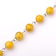 Handmade Round Drawbench Acrylic Beads Chains for Necklaces Bracelets Making AJEW-JB00050-03-1