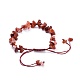 Adjustable Natural & Synthetic Mixed Stone Chip Beads Braided Bead Bracelets BJEW-JB04392-4