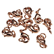 PandaHall Elite 10 Pcs Brass Lobster Claw Clasps Cord End 10x6x3mm for Jewelry Making Rose Gold KK-PH0003-15RG-RS-1