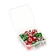 36pcs 8 juegos de perlas de vidrio de aleación de estilo europeo con temática navideña de estilo DIY-LS0003-11-7