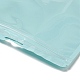 長方形のプラスチック陰陽ジップロックバッグ  再封可能な包装袋  セルフシールバッグ  淡いターコイズ  20x14x0.02cm  片側の厚さ：2.5ミル（0.065mm） ABAG-A007-02I-05-3