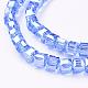 Electroplate Glass Beads Strands EGLA-R030-4x4mm-M-2