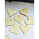 Pendenti a fette di dischi a forma di cuore in legno grezzo WOCR-PW0001-016B-3