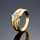 Classic Real 18K Gold Plated Brass Cubic Zirconia Rings for Men RJEW-BB06383-8G-3