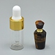 ナチュラルタイガーアイオープン香水ボトルペンダント  真鍮のパーツとガラスのエッセンシャルオイルのボトル  29~33x14~15mm  穴：0.8mm  ガラス瓶容量：3ml（0.101液量オンス）  宝石の容量：1ml（0.03液量オンス） G-E556-02C-1