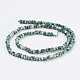 Chapelets de perles en jaspe à pois verts naturels G-P355-07-2