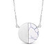 Shegrace splendida collana con ciondolo a semicerchio e marmo in argento sterling 925 JN474A-1