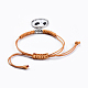 Bracelets de perle tressés en corde de polyester ciré coréen ajustable BJEW-JB04420-01-4