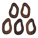 Grands pendentifs en bois de wengé naturel WOOD-T023-60-1