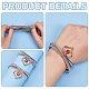 Benecreat Set di braccialetti multifilo con catene elastiche in ferro da 2 pz BJEW-BC0001-26-4