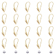 Dicosmetic 20 pz ganci per orecchini in ottone minuscolo gancio per orecchini a forma di cuore cz con anelli verticali orecchini placcati oro 18k con 50 dadi in plastica per orecchini fai da te FIND-DC0003-48-1