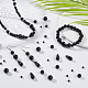 Ph pandahall 739 pieza de perlas de imitación con agujeros 5 estilos de perlas artesanales cuentas espaciadoras de lágrima redondas perlas negras brillantes para joyería diy suministros para eventos de boda rellenos de florero KY-PH0001-66-5