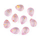 Perles de verre peintes par pulvérisation transparent GLAA-T017-01-A07-4