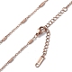 Ion Plating(IP) 304 Stainless Steel Column Link Chain Necklace for Men Women NJEW-K245-019D-2