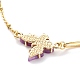 Brass Micro Pave Cubic Zirconia Butterfly Pendant Necklaces NJEW-JN03239-6