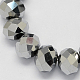Chapelets de perles en verre électroplaqué X-GR8X12MMY-S-1