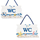 Placa colgante de mdf estilo mediterráneo crafans 2pcs 2 estilo HJEW-CF0001-09-1