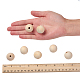 Perles en bois naturel non fini WOOD-S651-25mm-LF-3