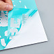 粘着性のシルクスクリーン印刷ステンシル  木に塗るため  DIYデコレーションTシャツ生地  ターコイズ  言葉  19.5x14cm DIY-WH0173-001-F-3