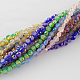 Electroplate Glass Beads Strands EGLA-R032-6mm-M-1