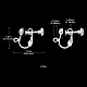Accessoires de boucle d'oreille clips à vis en laiton plaqué avec pince spirale KK-YW0001-10S-3