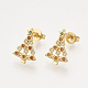 Pendentifs et boucles d'oreilles zircon cubiques en laiton et bagues réglables ensembles de bijoux SJEW-S043-05-4