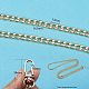 SUPERDANT 55inch DIY Iron Flat Chain Strap Handbag Chains Accessories Purse Straps Shoulder Cross Body Replacement Straps-with 2pcs Metal Buckles IFIN-PH0024-03G-9x140-2
