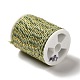 4重ポリコットンコード  手作りマクラメ綿ロープ  ひも壁掛け用植物ハンガー  diyクラフトストリング編み  オリーブドラブ  1.5mm  約4.3ヤード（4m）/ロール OCOR-Z003-D101-2