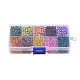 Kits de perles en verre craquelé & en verre peint à cuisson mixte HY-X0009-4mm-12-2