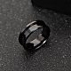 201 Stainless Steel Grooved Finger Ring Settings MAK-WH0007-16B-2