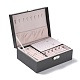 PU Imitation Leather Jewelry Organizer Box with Lock CON-P016-B01-4