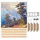 DIY純木キャンバスフレームキット  木製アートフレーム  油絵と壁アート  木製ストレッチャーバー付き  ブラック  302x23x11.5mm DIY-BC0003-11B-3